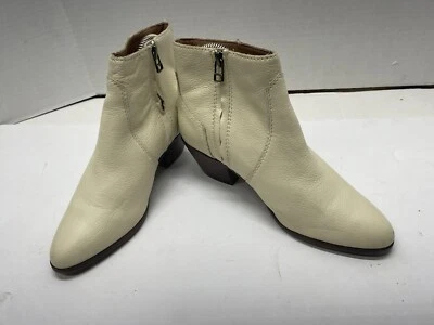Botines Madewell Off White de cuero con cremallera lateral para mujer talla 7 Foto 1 de 4