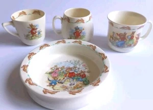 Royal Doulton Bunnykins Schüssel und drei Becher Set - Bild 1 von 13