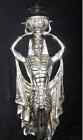 Egyptian Candle Holder Male-glass Bowl Full Pure Silver Leaf Finish Home Decor