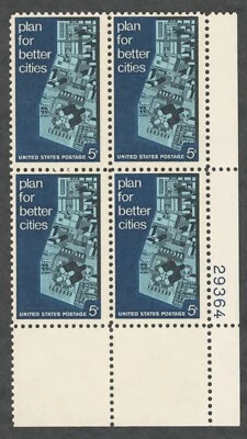 US. 1333. 5c. View of Model City. Urban Planning. Plate Block of 4. MNH. 1967 - Image 1 of 2