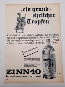 Ritaglio Pubblicità del 1961 Zinn 40 schon probiert? - Picture 1 of 1
