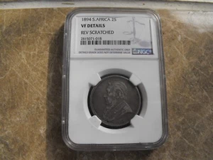 South Africa 2 Shillings 1894 NGC VF Details - Picture 1 of 4