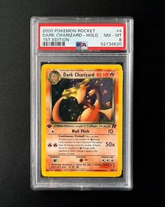 4/82 Dark Charizard 1st Edition Team Rocket Base Holo Pokemon Card PSA 8 WOTC - Picture 1 of 6