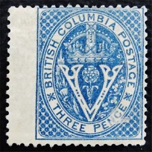 nystamps Canada British Columbia Stamp # 7 Mint OG H $140  U24x4276