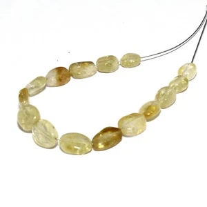 Yellow Citrine Smooth Oval Beads Briolette Natural Loose Gemstone Making Jewelry - Picture 1 of 3