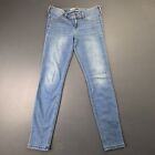 Hollister Jeans Womens 5 W27 L29, Distressed Stretch Low-Rise Light Wash Denim