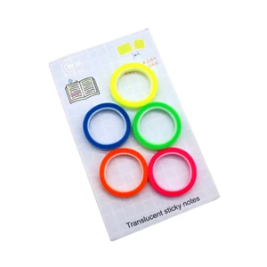 5 Roll 5 Colors Stickers Transparent Fluorescent Index Tabs Flags 5M Sticky Note - Picture 1 of 13