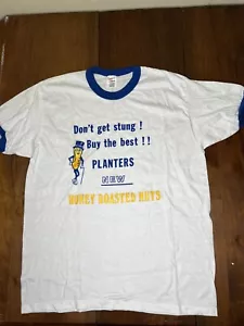 PLANTERS PEANUT VINTAGE T SHIRT 1985 HONEY ROASTED NUTS MADE IN USA SIZE LARGE - Picture 1 of 24