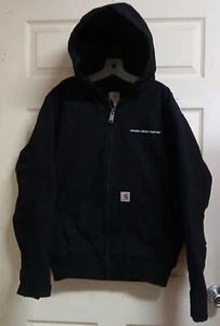 Chaqueta Carhartt Para Hombre Negra Lona Con Capucha 3M Thinsulate 104050 Ropa de Trabajo-Mediana - Imagen 1 de 12