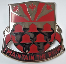 US Army 307th Engineer Battalion Crest 'I Maintain The Right' Pin Insignia VTG