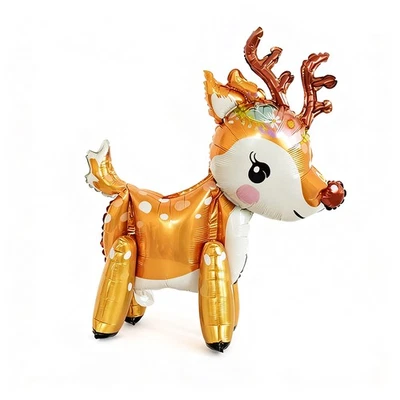 3D Rudolph Reindeer 58cm Foil Balloon Christmas Party Decor Gift - image 1 of 4