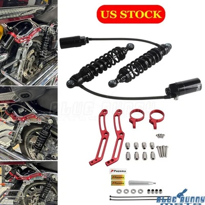 Amortiguadores de suspensión de depósito remoto trasero para Harley Road Electra Glide 2014-2025 Foto 1 de 4