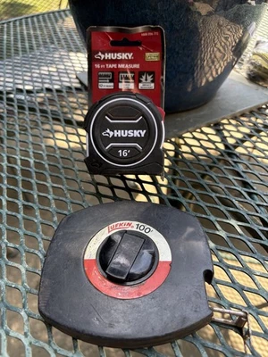Husky 16" Tape Measure New plus Used Lufkin 100’ Tape  - Image 1 of 4