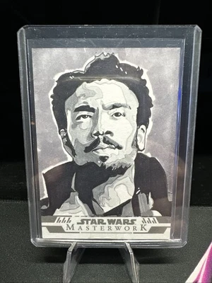 topps star wars lando calrissian sketch by dan riveron - Image 1 of 2