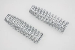 Chrome Upper Spring Fork Springs for Harley Springer Softail Models #46053-88 - Picture 1 of 4