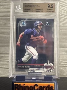 2017 Bowman Chrome Prospects Ronald Acuna Jr. BGS 9.5 Braves - Bild 1 von 2
