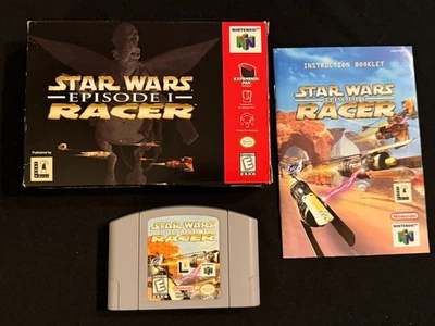 Star Wars Episode I: Racer (Nintendo 64, 1999) Box Manual Complete CIB N64 - Image 1 of 4