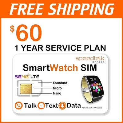 Reliable 4G 5G SIM Card for Wearables - Complete Subscription for 12 Months - Image 1 of 4