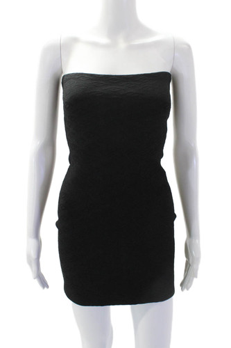 T Alexander Wang mini abito donna geometrico senza spalline linea A nero taglia XS