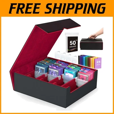 Water-Repellent Trading Card Holder with Compartment Dividers for Easy Storage - Image 1 of 4