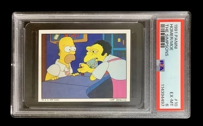1991 panini simpsons #10 moe sizlak rc; 1st appearance rookie PSA 6  (POP 1, 1^) - Image 1 of 4