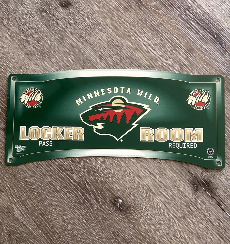 Minnesota Wild Sign 19” Wall Art Man Cave Fan Locker Room Hockey WinCraft USA - Image 1 of 4