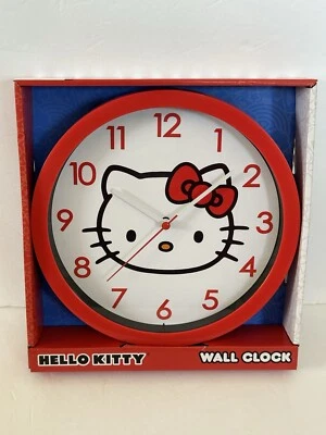 Hello Kitty Sanrio - красный рамка 10 «аналоговые настенные часы спальни декор совершенно новый - Изображение 1 из 2