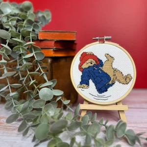 Paddington Cross Stitch Kit 'Just Dropping In' Crafty Kit Company 10cm Finished - Picture 1 of 4