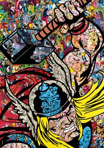 Buffalo Games Thor Collage 500 Piece Jigsaw Puzzle - Picture 1 of 2