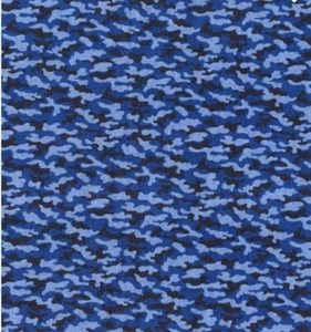 1/4 Yard Nobody Fights Alone Blue Camo 100% Cotton Fabric - Picture 1 of 1