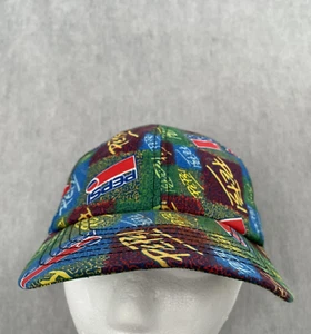 VINTAGE Pepsi Hat Cap Adult Snapback All Over Print Fresh Prince Of Bel Air Mens - Picture 1 of 12