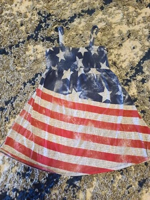 Justice Patriotic/flag Red, Gray, And Blue Dress Size 8 - Image 1 of 3