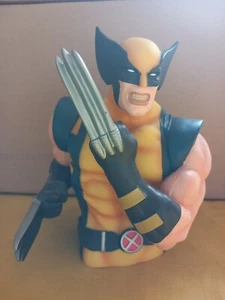 MARVEL WOLVERINE Coin Bank PVC Plastic Bust Style Piggy Bank Salvadanaio - Picture 1 of 4