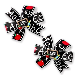 Back to School Hair Clips for Girls Cute Hair Clip School Bows for Teacher Pe... - Picture 1 of 6