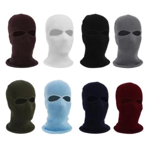 2 Hole Full Face Ski Mask Winter Cap Balaclava Hood Beanie Tactical Hat NEW - Picture 1 of 15