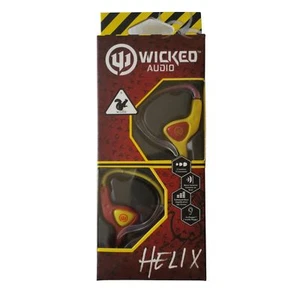 Wicked Audio Helix WI-2002 Ear-Huggers Maroon/Yellow - Picture 1 of 4