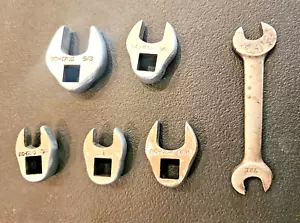 Williams Lot of 5 3/8" Drive SAE Crowfoot Wrench Set J H W Open End 1/8 3/16 D1 - Picture 1 of 10