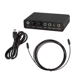 Externe USB Soundkarte 5.1 Audio Glasfaser Digital 1,5m Toslink SPDIF Kabel - Bild 1 von 12