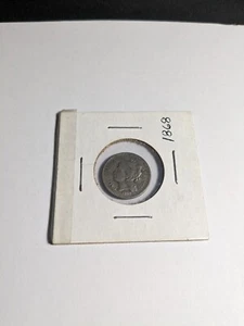 1868 Three 3 Cent Nickel Piece United States Coin - Picture 1 of 5