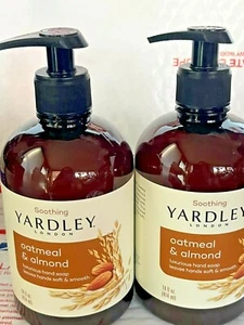 YARDLEY LONDON SOOTHING OATMEAL & ALMOND LUXURIOUS HAND SOAP 14 FL OZ (2 PIECES)