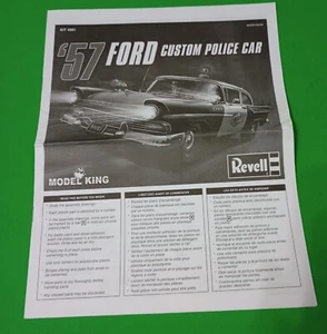 Revell #4081 57 Ford Custom Polizeiauto 1:25 Anleitung   - Bild 1 von 3