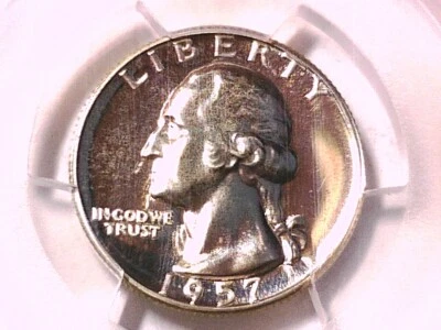 1957 Proof Washington Quarter PCGS PR 66 39185241 - Image 1 of 3