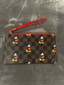 Mickey Mouse Wristlet Wallet Clutch Bag NWOT
