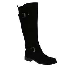 Bota de montar alta de cuero Naturalizer Jordan - gamuza negra (6 1/2) - - Imagen 1 de 5