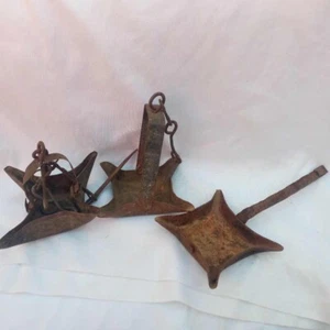 LÁMPARAS DE ACEITE PRIMITIVAS HIERRO FORJADO A MANO GRASA BETTY LÁMPARA GRASA ILUMINACIÓN TEMPRANA RARAS - Imagen 1 de 21