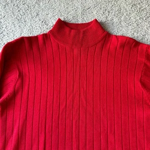 NEW Vintage Charter Club Sweater Womens Medium Red Wool Blend Holiday Christmas - Picture 1 of 9