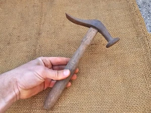 VINTAGE GERMAN COBBLERS SHOEMAKERS HAMMER BLACKSMITH HAND FORGED ANTIQUE - Picture 1 of 13