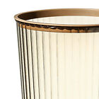 (Coffee Color)Trash Bin Stylish Transparent Large Capacity Garbage Basket Top