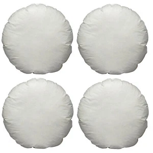 Paquete de 4 almohadillas redondas de pluma de pato de China cubierta cámbrica dispersión interior - Imagen 1 de 36