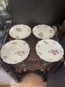 rosenthal china Moss Rose Roses pompador ivory china Set 4 Salad Plates Floral - Picture 1 of 10